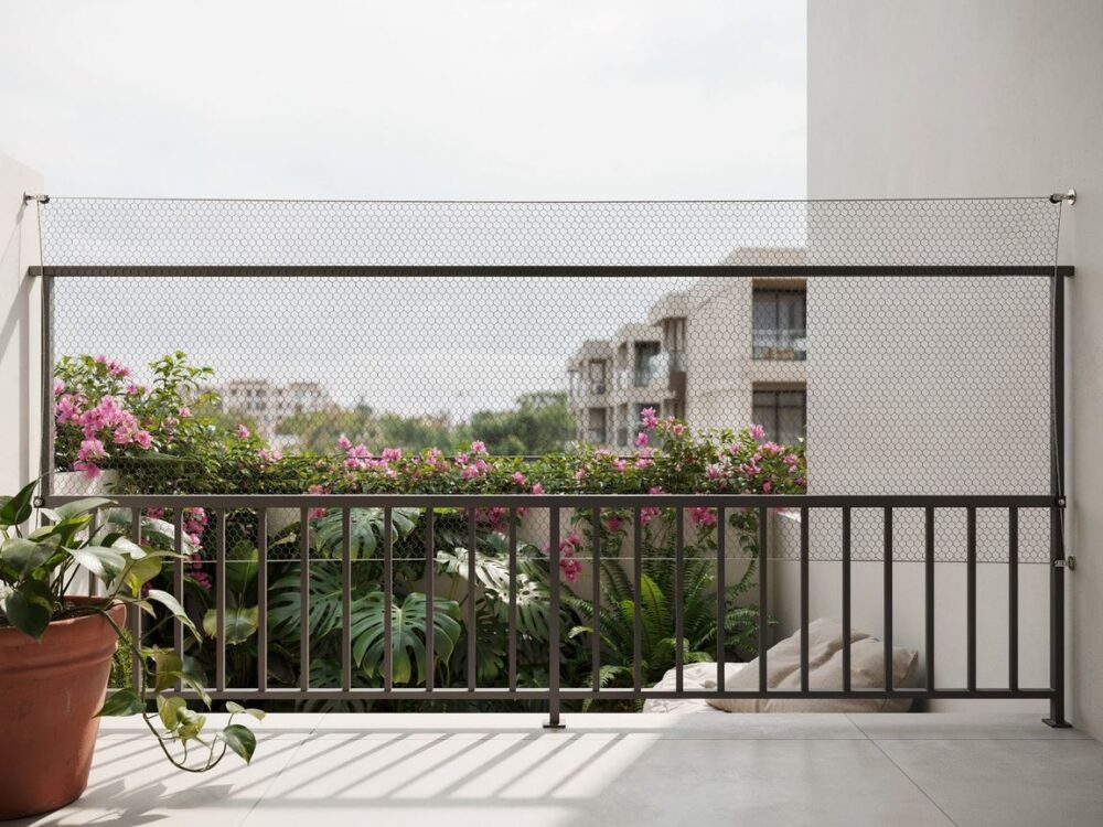 siatka zabezpieczająca balkon